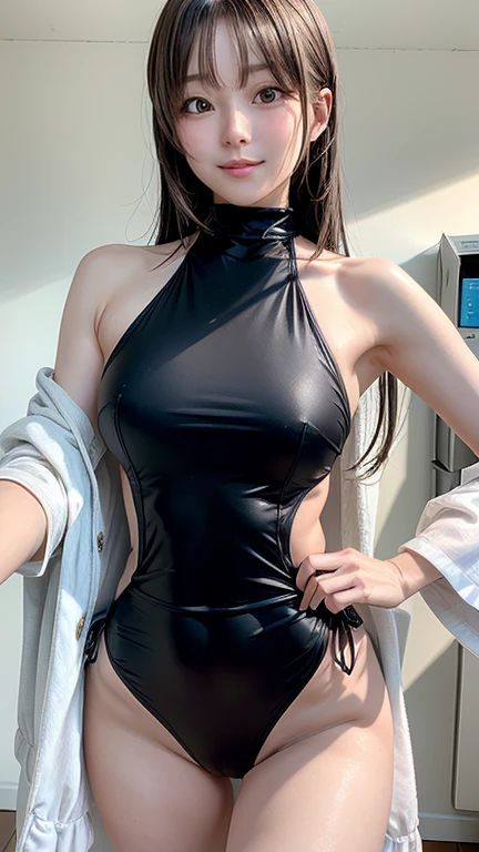 (Daytime, Excellent, 8K, Masterpiece:1.3)), Full body, Long legs, Focal length: 1.2, Perfect Body Beauty: 1.4, Slim Abs: 1.1, ((Dark Brown Hair, Big Breasts: 1.2 )), (racing suit, latex, Standing: 1.2), ((City, Blue Sky and White Clouds: 1.3)), Highly detailed face and skin texture, Detailed eyes, Double eyelids, Flying long hair,cleavage,cleavage cutout,