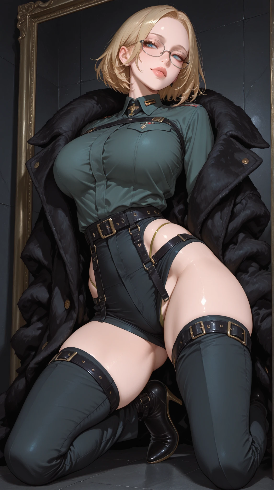 (((NSFW))), (((in the wilderness of the battlefield))):1.5, (((Low angle photo from a low position))):1.5, (((Photo from below))):1.5, (((dog's perspective photo))):1,5, (((vaginaに焦点を当てる))):1.5, (((you are looking down at the viewer))), Ukrainian girl with a slim face, Full body composition of a young girl with silky messy bright blond hair, (((blue big eyes makeup))), 6 years old, (((beautiful cute little baby))), (((smooth ribs:1.5))), (((flat chest))):1.5, (((No))):1.5, (((flat chest))):1.5, (((No))):1.5, (((flat chest))):1.5, (((No))):1.5, (((flat chest))):1.5, (((No))):1.5, (((beautiful cute little baby))), (((flat chest))):1.5, (((No))):1.5, (((flat chest))):1.5, (((No))):1.5, (((flat chest))):1.5, (((No))):1.5, (((flat chest))):1.5, (((No))):1.5, soft lighting, alone, Nipples visible through old torn dirty shabby futuristic military uniform, badge, stop temporarily, dyeing color, octane rendering, Surreal intricate details, cinematic, 8K resolution, 70mm, accent lighting, global illumination, full body portrait, clean small surfaces, intricate garments, cute face, flat chest, slim waist, slim legs, small hips, (((Torn dark green special forces long coat))), (((dark green beret))), combat boots, relax, Touching the crotch with your right hand, Please open Legolpheus, get pleasure, orgasm, break, (((Silver thick metal color))):1.5, (pussyビッグディルドキロンスタイル):1.5, (((over size thick vagina object insertion))), pussy, (((Many erect vein dildos of extra thick size))):1.5, (((fat sex toy))), vagina, anus, clitoris, big insertion, (((Insert an oversized thick object deeply))):1.5, (((spread your legs))):1.5, (((kneel deeply))):1.5,