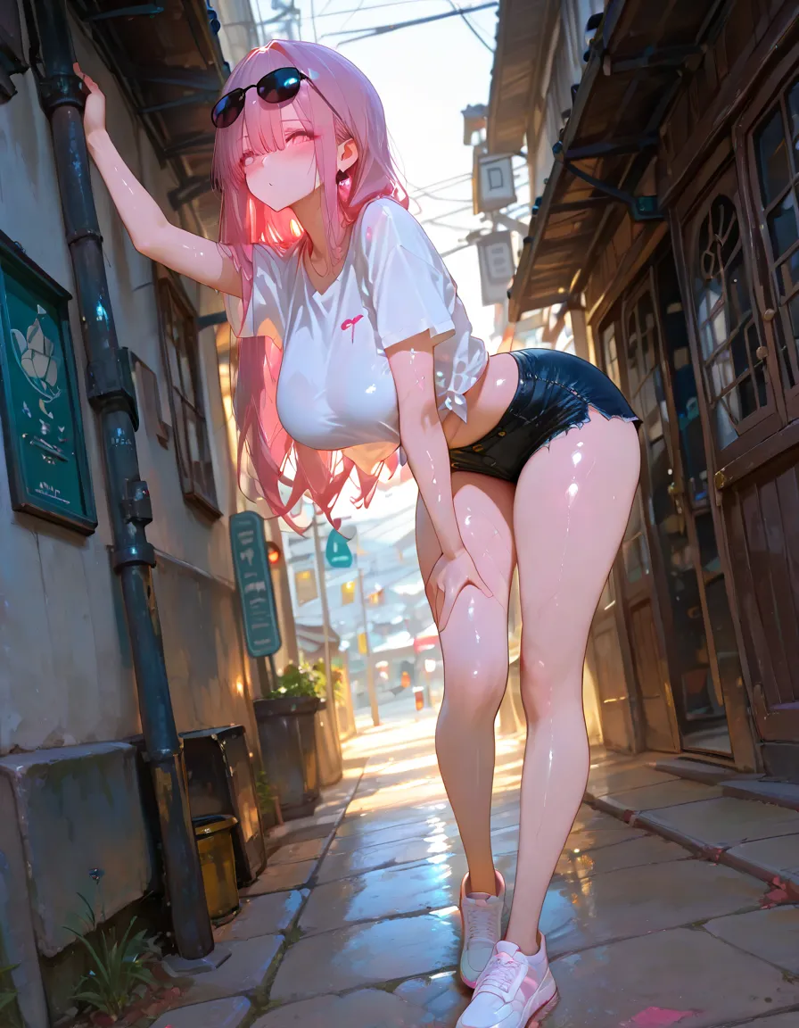 (NSFW.Masturbating with a human in your own genitalia)、(I'm grabbing a with my hand)、a macro giantess、、best anime 4k konachan wallpaper、neotokyo、Tokyo Anime Scene