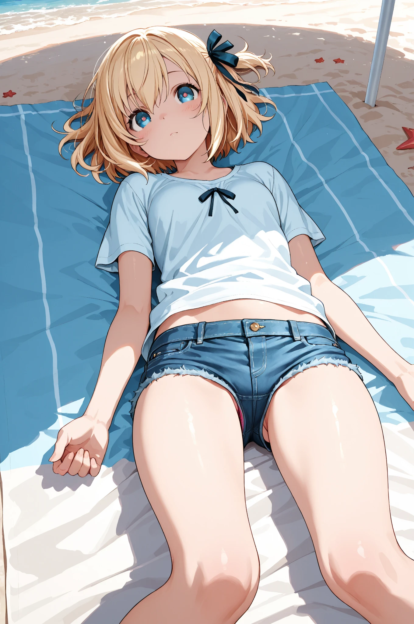 score_9, score_8_superior, score_7_superior, score_6_superior, score_5_superior, score_4_lovelive_sun shine_Watanabe_Yao_Gym suit_Buruma Style_Lie down in bed_View your viewers