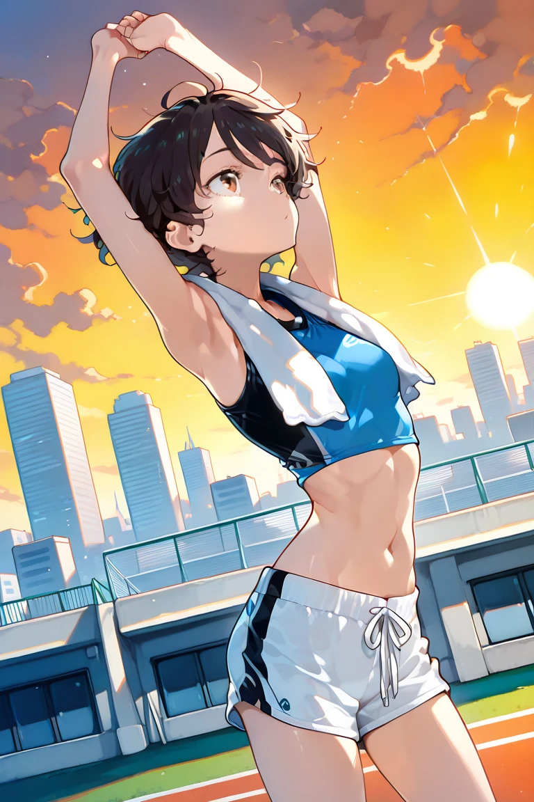 jump fitness bike nudist、Torn clothes are scattered around、Unstable buoyancy sandstorm、amazing dynamism、great angle、