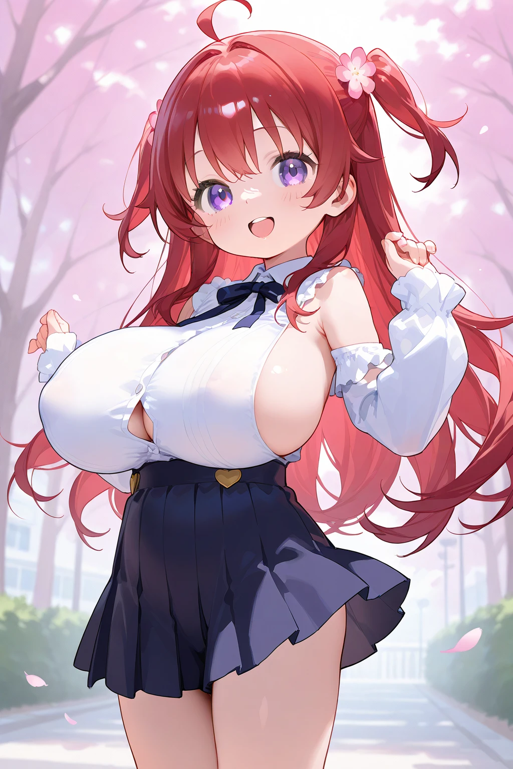 Hentai、High resolution、smile、Pretty Cure、Orange-haired, chubby, big-breasted magical girl showing off her sexual charm in the elevator、A vulgar and obscene dress for a magical girl, decorated with frills and ribbons.、Perfect proportions、Cowboy Shot、Flabby belly、Fatty thick legs、Sweaty、Clear eyes