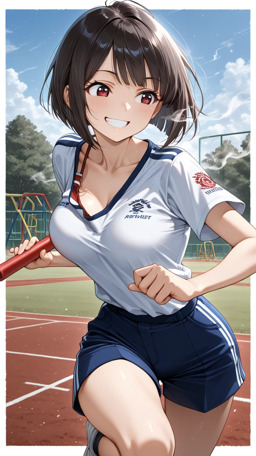 white micro mini skirt white、White pleated skirt、NSFW、独奏、white micro mini skirt white、Crouching、(white micro mini skirt white、White pleated skirt、White tennis wear、White polo shirt、Big Breasts)、Toned body、Bare thighs、Crouching、squat、(Panty shot、White panties、Panties transparent with sweat、Mansuji)、(White tennis wear、White polo shirt、Big Breasts、white micro mini skirt white、White pleated skirt)、白シャツ越しに透けたBig Breasts、(short hair、Brown Hair、Barrette、hair ornaments)、(Brown eyes:1.5)、(yuihirasawa、yui hirasawa、Yui Hirasawa)、Big Breasts、Women's High、Tennis court、独奏