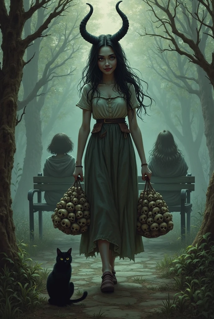 (horror) (damsel in distress) a pack of ravenous goblins with big eyes,small bodies,huge cannibal mouths (lots of jagged sharp teeth), chasing a scared human woman with big breasts,big butt,anglo features,tramp stamp tattoo,barefoot, battered and bloody, in a dark forest at night,(best quality,4k,8k,highres,masterpiece:1.2),ultra-detailed,(realistic,photorealistic,photo-realistic:1.37),dark fantasy,horror,surreal,chiaroscuro lighting,moody atmosphere,dramatic lighting (show all of her head to toe)
