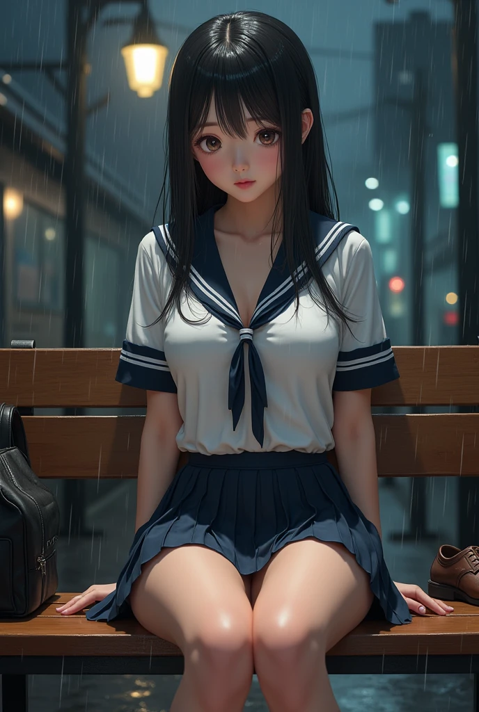 Wet schoolgirl --auto