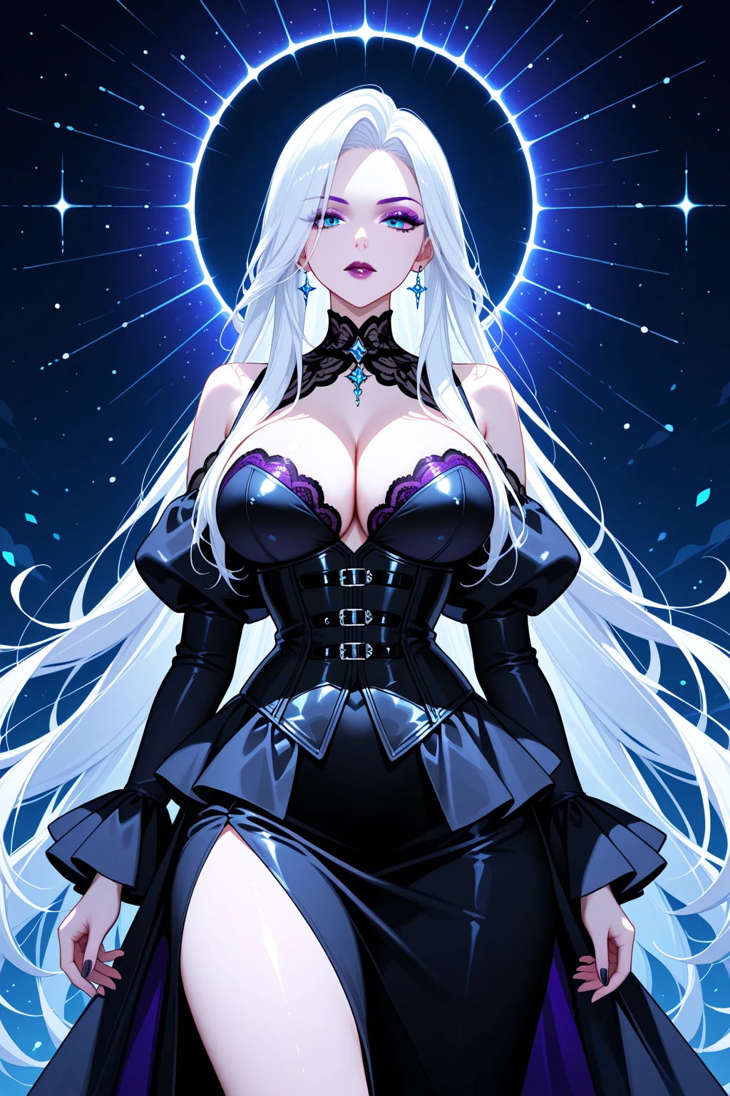 ((best quality)), ((masterpiece)), (detailed),photorealistic, ultra high res, intricate, hyperdetailed, (skindentation), cute, feminine, detailed body , (detailed face:1.1),(perfect eyes), 4k, beautiful,(1girl:1.4),(huge breasts:1.6),thick eyelashes,long eyelashes,perfect dynamic composition,(thick thighs:1.4), wide hips,
Hina, hinaba, mature female,eyeliner,long eyelashes, silver hair, halo,horns,
tight,skin tight,heavy breathing, open clothes,off shoulder,bodycon,microdress, pink dress, cleavage,thighs, hair ornament, latex,shiny clothes,fishnet thighhighs, looking at viewer, bare shoulders, sleeveless dress, sleeveless, dress,cowboy shot, halo,
(scared:1.4),open mouth,blush, thick lips,(huge lips:1.3) , (massive lips: 1.3), (parted lips:1.3), (thick lips:1.6),cowboy shot,
(8k), (4k),(Masterpiece), (Best Quality), fantasy, extremely detailed, intricate, hyper detailed, detailed eyes,(perfect face), illustration,soft lighting,(specular lighting:1.4),shiny skin,looking at viewer,