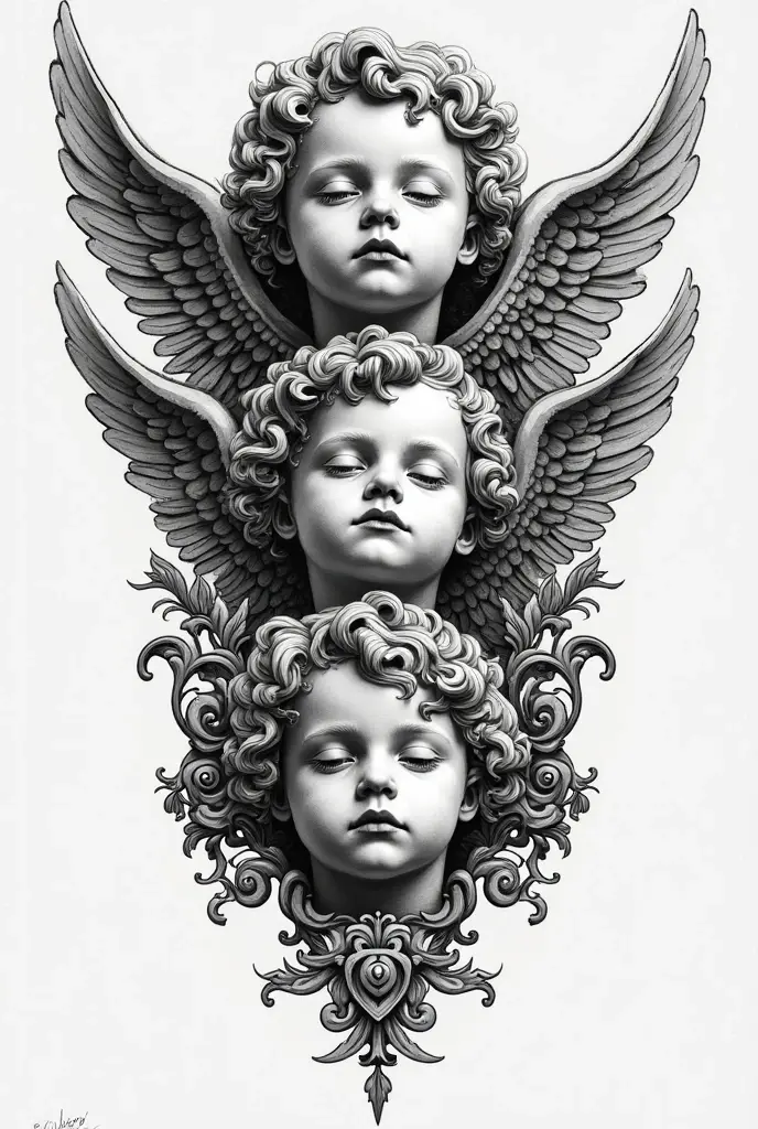 Surreal holy guardian angel image