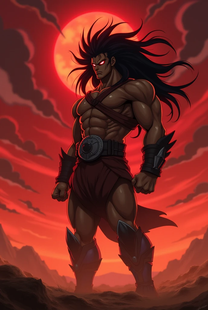 superhero barbarian, muscular, black hair, beastman, standing, 1character