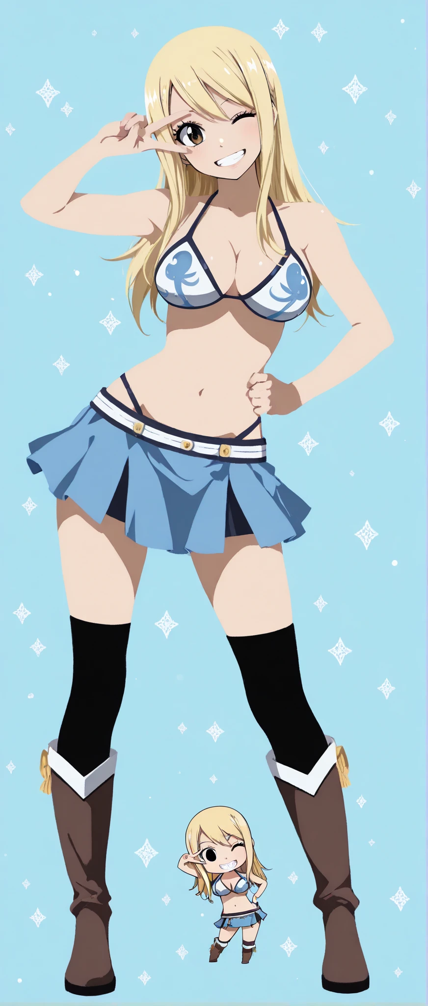 mirai kasuga (million live), (best quality, 8K, masterpiece, ultra detailed:1.2), a female, 16yo, solo,gray pleated skirt, small breasts,5 finger,look down,embarrassed,panty,spread legs,belly button,bra,(lie down on the floor)