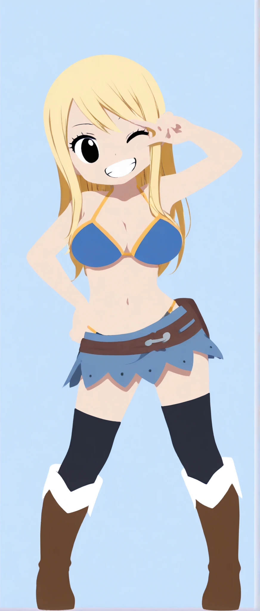 Mulher jovem de cabelos curto preto,seios grandes e quadris largos,wearing only flowery black bra and short shorts,bota branca,with a straw hat,com uma espada embainhada em sua cintura,the hilt of the sword is silver