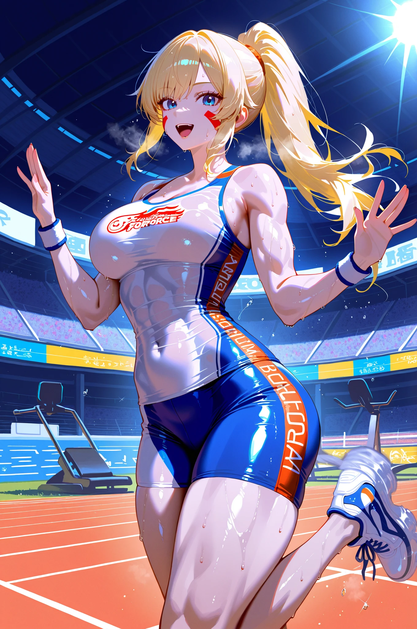 rating_explicit, score_9, score_8_up, (Tentacles blowjob:1.3), ((lewd:1.2)), best quality, masterpiece, ultra high res, detailed face, ((ann takamaki)), (pawg), (ahegao:1.1), (volleyball uniform), (very sweaty:1.3), (humid:1.3), (thick legs), 
