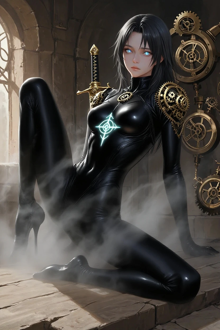 (line art:1.5)，a color，A beautyful girl,model shoot style,abstract paintings, (extremely detaild的 CG unified 8k wallpapers), A chaotic storm of lines rises from the complex liquid smoke overhead, Stylized abstract portrait of beautiful girl,heavy metal style，postmodern industrial style，ultra-realistic realism，Image of beautiful woman sculpture made from thin metal wire, golden curve structure, Woman sculpture made of wire,1 man on his kneels，femdom
