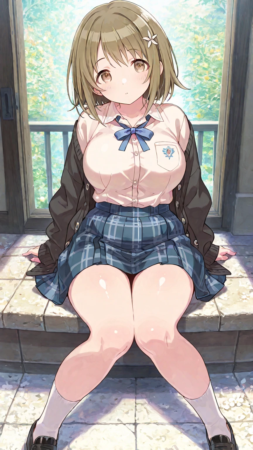 (8k, raw photo, masterpiece, extremely detailed, best quality, professional lighting, high res, good hands), beautiful and adorable girl, honma himawari, ahoge, sunflower hair ornament, school uniform, black jacket, plaid skirt, (energetic girl), BREAK summer, sunflowers, BREAK 8k, raw photo, masterpiece, extremely detailed, best quality, only 1 girl, (nsfw, beautiful girl, (masturbation, female masturbation, masturbating with hand, she is touching her pussy:1.5), (a girl is masturbating desperately:1.5), (she is pleasuring herself), (she is pleasuring her pussy with her hand), (looking away:1.3), (she is not looking at viewer), she has repressed sexual desire, lewd, lewd face, blush, (she has a very strong sexual desire), nerd, nerd girl, secret bitch, (orgasm, ultra orgasm, orgasm face, opened mouth, rolling eyes back:1.2), sweat drop, drool, pussy juice, love juice, tear drops, (tits, nipples), pussy, sexual arousal, estrus, lust, shouting, tear-filled eyes, dynamic, (lonely girl), desperation, miserable, BRAKE (she is in her room alone), dim room, dark room, closed curtains, insidious, secretly masturbation, virgin:1.3)