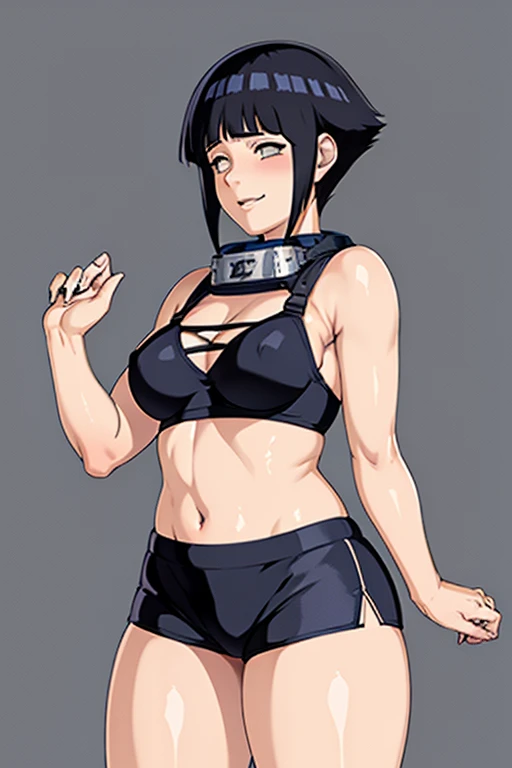 ((hinata hyuga)), big tits, black hair, white eyes, purple bikini, ((graffiti)), ((black background)), ((abstract)), thin, sexy, dog style ass, spraypaint, blotches, ((dynamic)),
