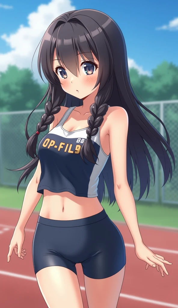 anime picture, arafed asian woman in a yellow bikini standing on a track, attractive body, sporty physique, perfect body, sexy hot body, sexy body, sporty, beautiful body and face, in yellow bikini, beautiful body, korean girl, swimsuit, sexy girl, good hips and long legs, fit dainty figure, in a yellow bikini, sexy body and face