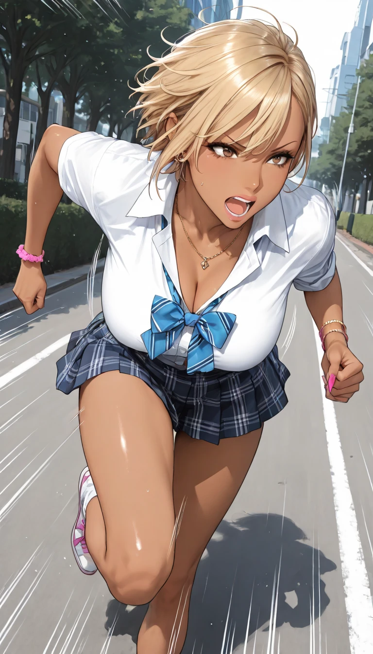 nsfw,1girl, 👅,sweet smile,Crouching on the side of the road,Beautiful girl showing off her striped panties under her miniskirt,Focus on the crotch area, bulge, camel toe,　I was crushing the line of ants on the road., Composition looking up from directly below, from below:1.5, (perfect anatomy, ideal facial features, ideally proportioned figure, perfectly beautiful body, honey-colored glistening skin, super detailed skin, glossy skin, masterpiece, incredibly absurd res, absolutely resolution, ultra high res,dynamic lighting, cinematic deep shadows, magnificent raw photo, extremely realistic, 16k wallpaper),
