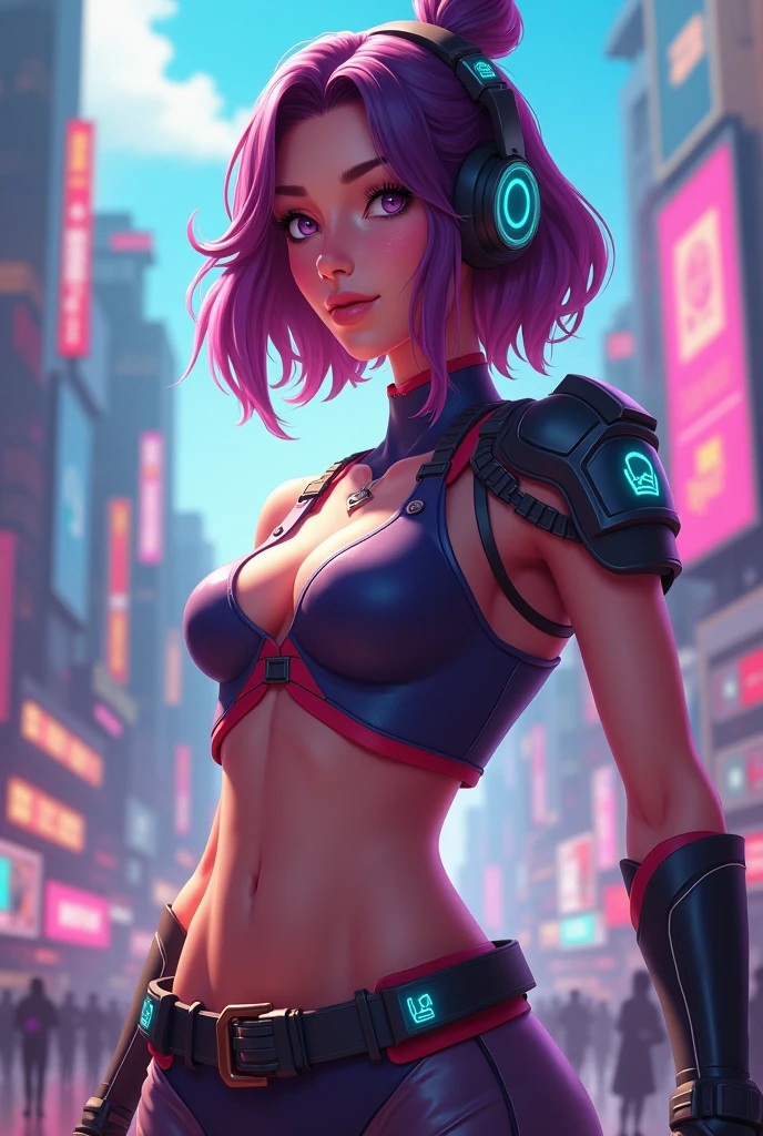 (fractal art), (bright colors), splashes of color background, colors mashing, paint splatter, complimentary colors, neon, (thunder tiger), compassionate, electric, limited palette, one girl, solo, bust, (fit, muscular:1.2), slender body, black eyes, beautiful eyes, (purple hair:1.2), (pixie cut, shaved haircut, very short haircut, shaved temples:1.2), (netrunner clothes, small breasts, tiny breasts, male chest, open breasts, naked breasts, exposed breasts, naked chest, nsfw:1.4), masterpiece, highly detailed, look at viewer, happy face, (bare shoulders:1.2), (sitting:1.2)