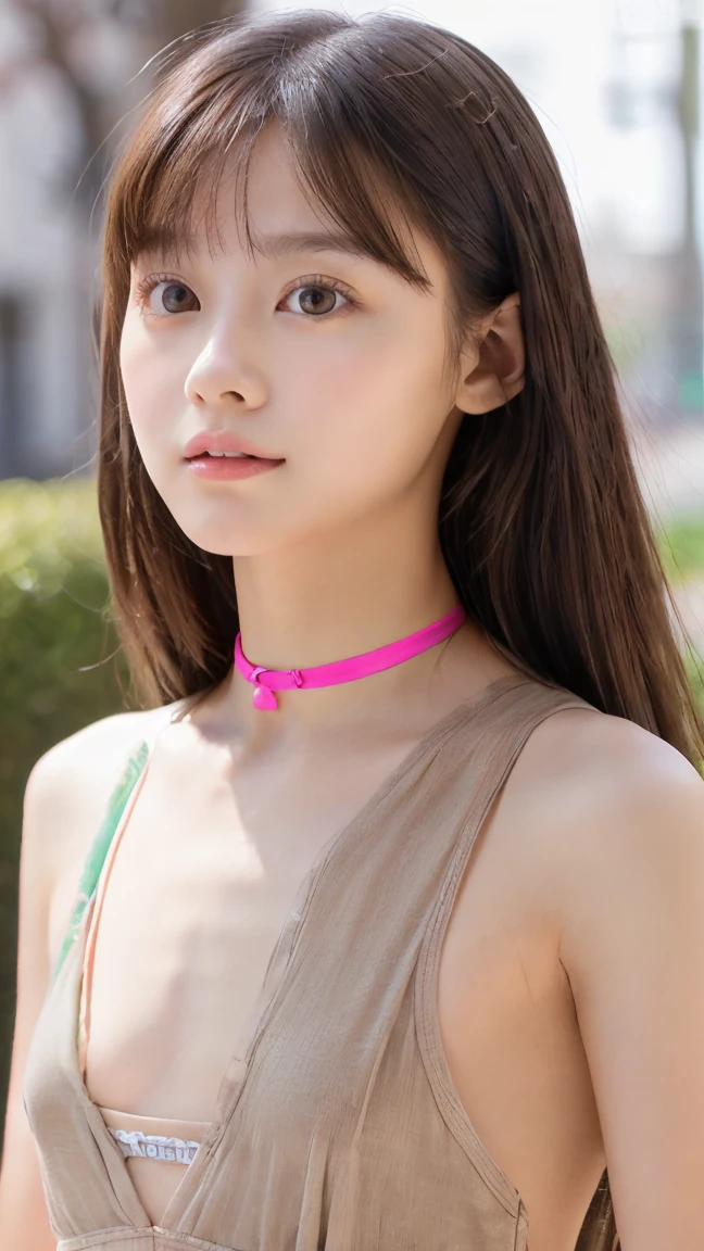 Popular fashionに身を包んだ女性の全身接写,gorgeous young Korean women,Street Corner,Wear trendy fashion,fashion show,Formal attire,Rich Expressions,Ambiguous,Attractions, 美しいKorean women, Korean Girls, 美しい若いKorean women, Beautiful Asian Girl,Popular fashion, Korean women, sloth,Asian Girl, Beautiful Asian Woman, Good young girl, The blazing sun, Nipple Top,hair ornaments,Choker Necklace,gem ,Attractive girl,(Casual Hairstyles, No milk leakage:0.8),Perfect body,Perfect Proportions,S-shaped body,double eyelid,Large Eyes,Pink Lips,Dimples,Shiny skin,Sweat from the front,Clothes cover the chest
