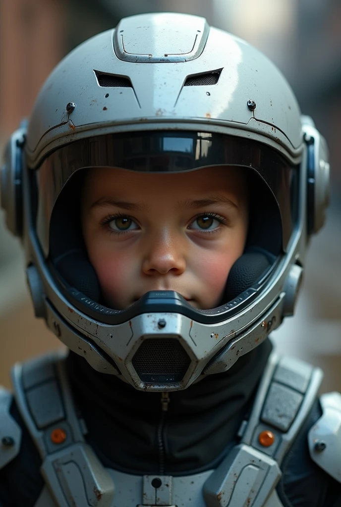 A little girl and a galactic ninja soldier, pilotando uma nave espacial