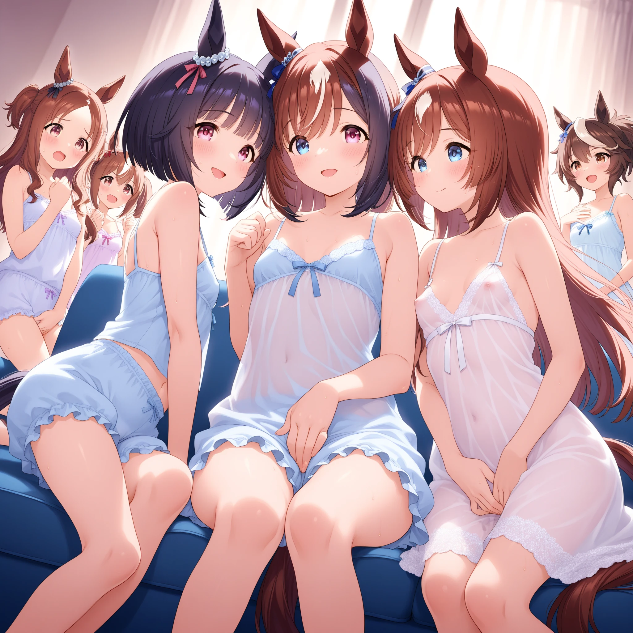 {{{masterpiece}}}, hyper quality, very delicate eyes, beautiful 들판, beautiful 하늘, {{{Legs wide apart}}}, Smiling broadly, best quality, {{beautiful}}, {{nipple}}, {{{pussy}}}, several angels, {{{Young girls in elementary school}}}, {{{Nude}}}, {{{urinate}}}