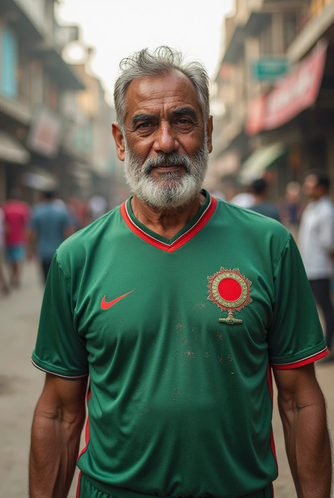 A Bengali Without Face  who is agitating for the interests of the country, whose shirt is stained with blood, with the Bangladesh flag on his head, is fighting for the country to make the country independent.