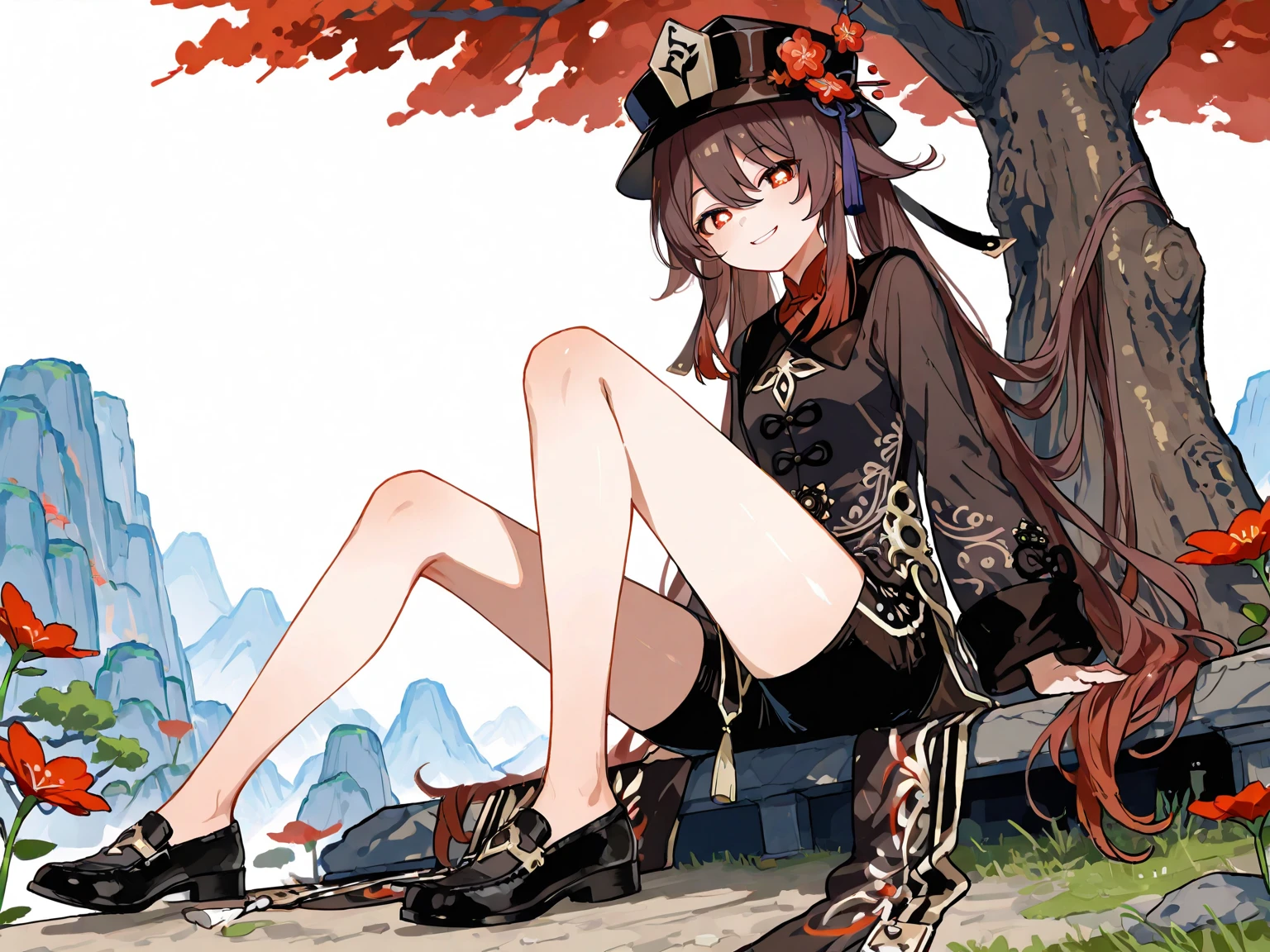 (masterpiece:1.4), (best quality:1.4), <lora:hu_tao-10:0.8>, symbol shaped pupils