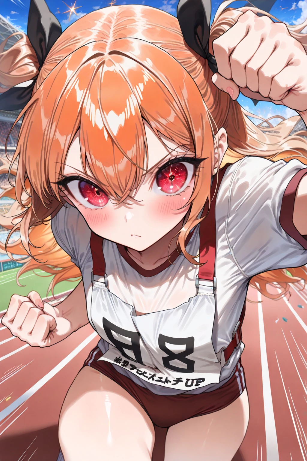 ((muste piece, best quality, High resolution, ticker, perfect pixel, Depth of bounds written, In 4K, )), 1 girl, solo, , beautiful anime girl, beautiful art style, close up of breasts, Looking at Viewer, perfect body, (isshiki iroha:1.3), slim, short hair, brown hair, midium breasts, full face blush, open mouth, smile, ((cycling wear:1)), cycling half pants, cowboy shot, looking back, looking at viewer, leaning forward, white background,