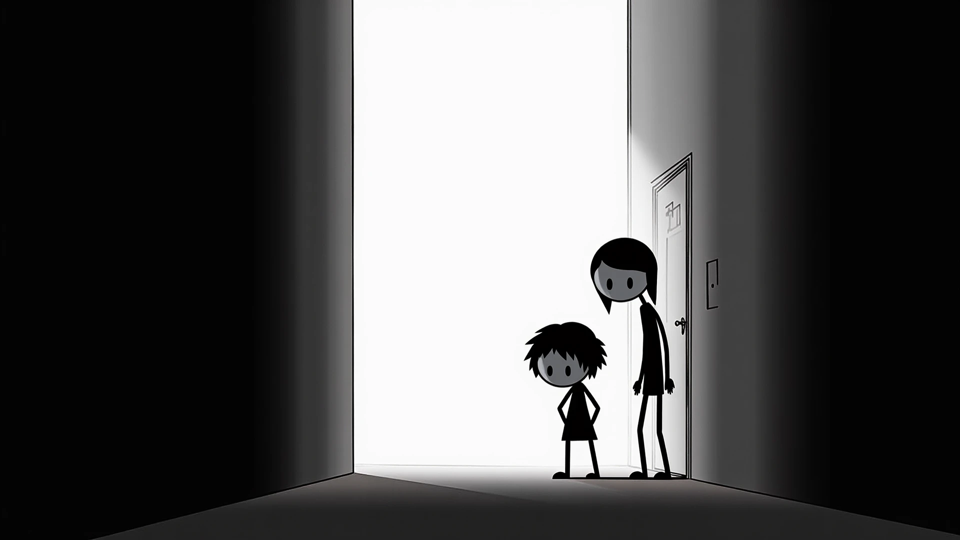 A black and white sketch of the chapter " the elevator" by William 
sleator