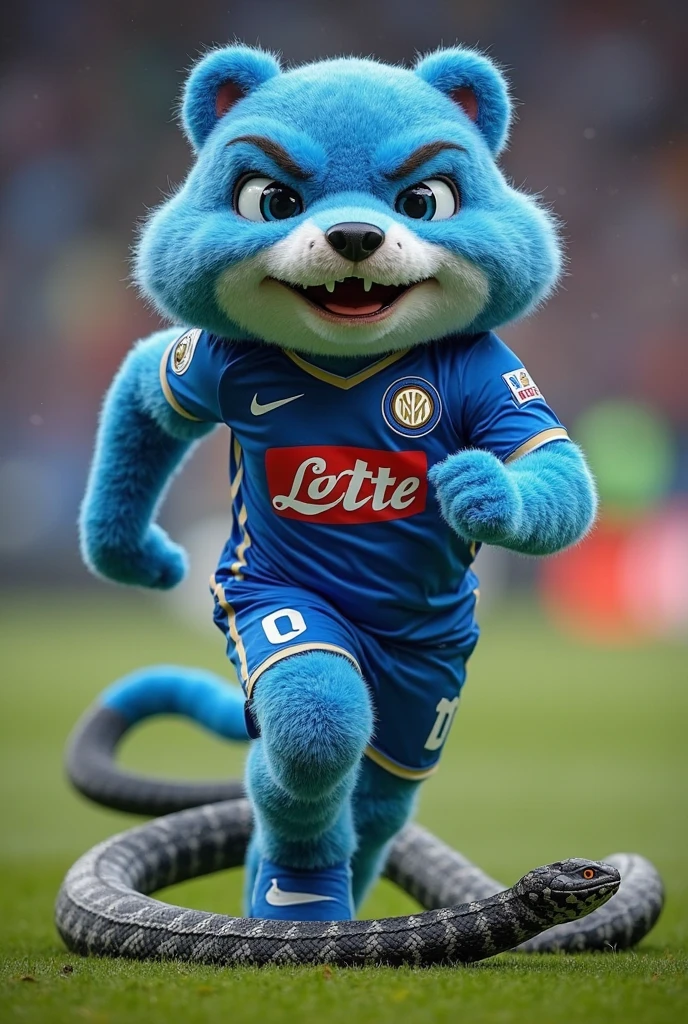 score_9, score_8_above, score_7_above, score_6_above, score_5_above, score_4_above, fountain_cheered up, simple background, 1 girl, guel, blue eyes, cola, , green fur, wide, medium breasts, face, SMILE, , holding his own arm, ramon, France soccer uniform, sportswear,