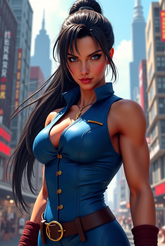 (Better Quality,4K,8k,High resolution,Obra de arte:1.2),Super detailedな,(Realist,photoRealist,photo-Realist:1.37),anti hero,Medium length black hair,Hispanic female thief,Controlling the blood,Superhero Suit,Red eyes,Weapons attached to the body,figure,Sandy cityscape,Dark Alley,Mysterious Shadow,Spectacular Background,Smoke effect,Bright colors,artista conceitual,Moody lighting,Supernatural Powers, Detailed long hair, Wearing a short, open military jacket, Top cut, Cleavage, smile, Cyberpunk Style, Professional manga style, Daytime sky, 側面figure, Athletic and healthy body, mischief, Lewd, Perfect hands, Fine hand, Perfect Eyes, Detailed Oros, Provocative, sexy, Pause, Hands and arms at sides, Beautiful ass, heart in hand, Very muscular, Super detailed, (Beautiful and vivid background:1.2),, Great painting ,Graffiti Style, Flowers , Wear a T-shirt or a white blouse underneath, Both fists in fighting position, bracelet, Fight the enemy, Long black hair , Stained glass color, outside, Vibrant, Alphonse Mucha Style, Great painting by joe madureira ,high quality, art,Kelly Brook Beautiful woman with long hair , , soul, digital figure, Comic book style, Perfect Anatomy, Centered, Approaching perfection, dynamic, Very detailed, Watercolor, artstation, concept art, Smooth, Sharp focus, figure, art by Kahne Griffith and Vadim Kashin,Large Breasts,中くらいの長さのPauseとかわいい服を着た一人のアニメの女の子, Short pastel blonde hair , Heterochromia iridis, Perfect Anatomy, Centered, Approaching perfection, dynamic, Very detailed, Character Sheet, artstation, concept art, Smooth, Sharp focus, figure, art by kim jung gi,, artgerm, Kahne Griffith and Vadim Kashin , Sasha Yakovleva, Reusch, Jeremy Mann, Full Body Shot, Character Sheet, Lei Bo, beautiful anime Watercolor, Realistic, High resolution, Ultra HD, dynamic