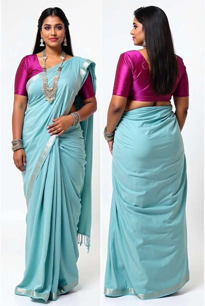 Indian young mallu woman in a pool, ((saree:1.4))  ,early morning, sunrise, ((back view)), looking at camera, mountain view, deep cleavage, ((full body shot)), curvy, tall, hourglass figure, big ass, seductive, detailed cute face, full lips, smiling,hyper realistic, lifelike texture, dynamic composition, contrast lighting, sharp focus, raw photo, photon metering, analog photo style, anatomically correct, visible navel, wet hair, wet body