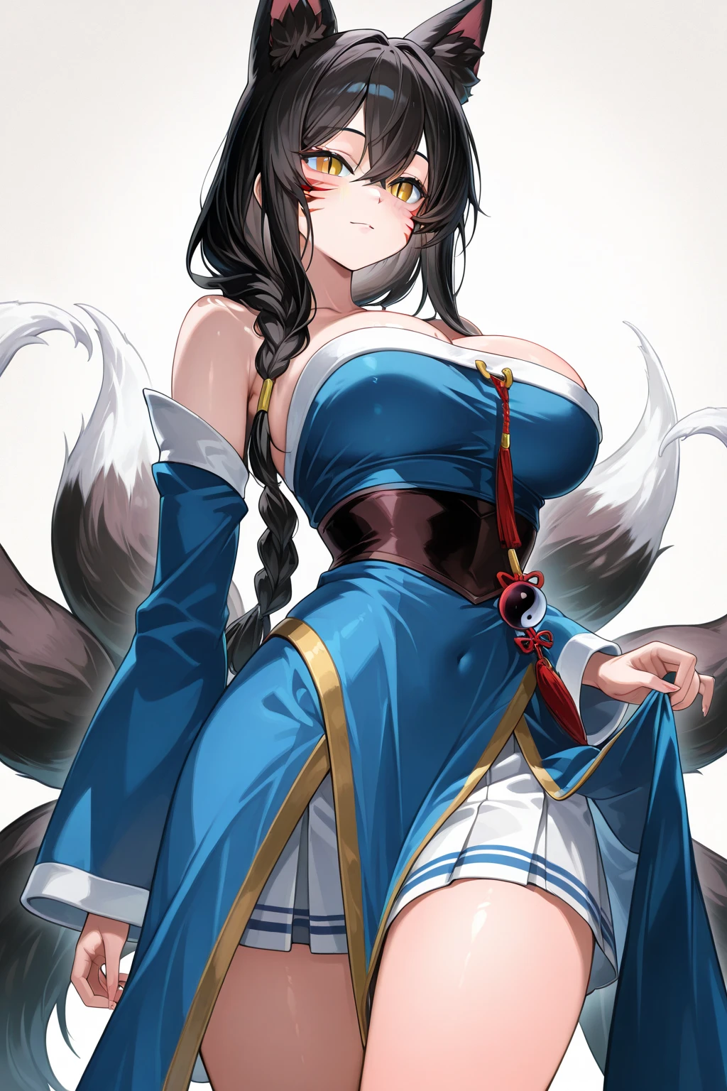 high quality, masterpiece, super detailed, bottom view,1 girl, extremely detailed faces, Wrapped in spider silk,red cloth gag,Kneeling on the ground,handcuffs,collar,Calm expression,Blood-red lips,Smile,handcuffs,collar,long black hair, charming pink eyes, fox ears, Ridiculously big, shiny skin, wooden floor,Chinese Garden