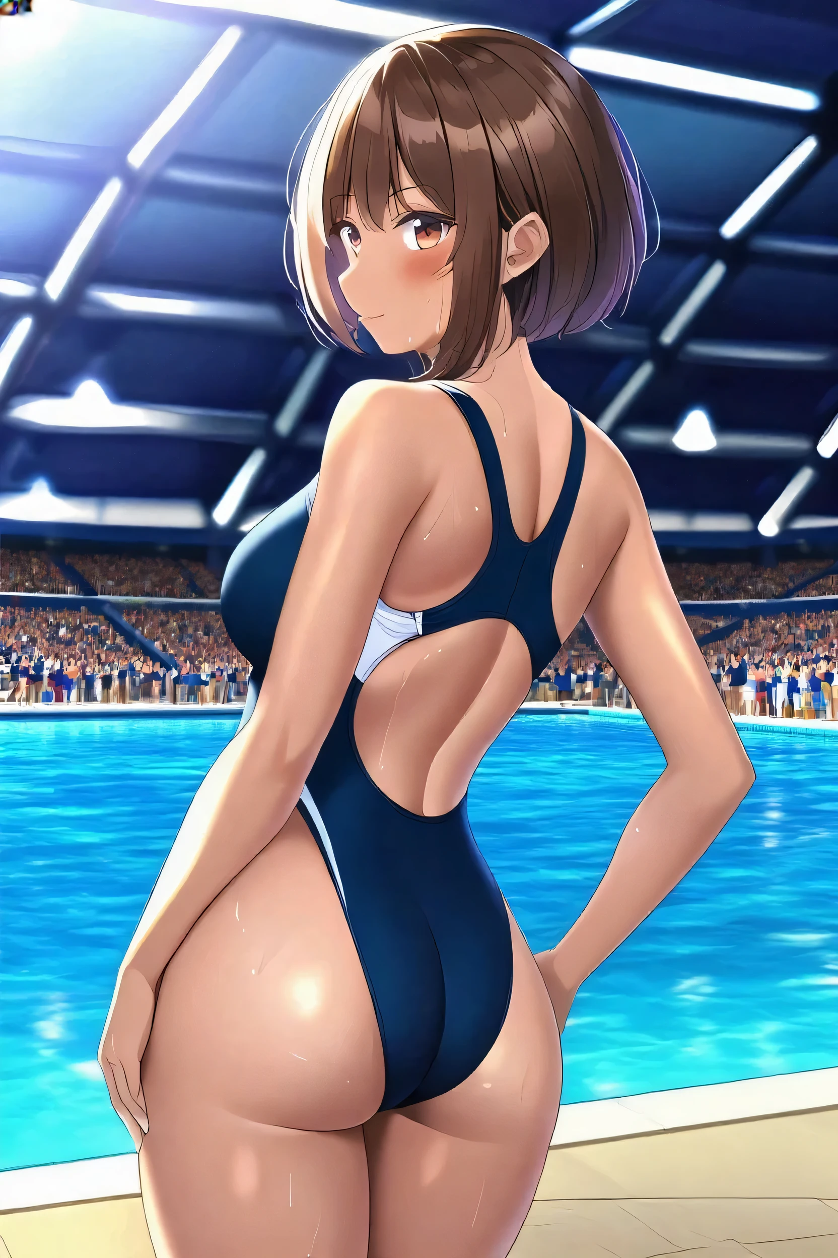 (Masterpiece), (HD), (High Resolution), (Best quality and very detailed), (Perfect Anatomy), (Fantasy Genre), (Anime style), (Highest resolution and Quality), (character alone, solo)
{{(1character:60years old lady milf citizen:(Brown Fluffy-long-hair, fair skin, Brown eyes, absolute beauty and feminity, mature, nice figure, big breasts, huge butt, beautiful hips, beautiful legs, beautiful arms, open smile full of sweetness and love),(blue yellow pink one-piece swimsuit),(she's cheerful and lively, sweet and carefree, very inteligent genius),(running calmly, cheerful, lively and funny),(stadium backyard, lot of grass, morning sunrays outside, beautiful place and nature)))}}