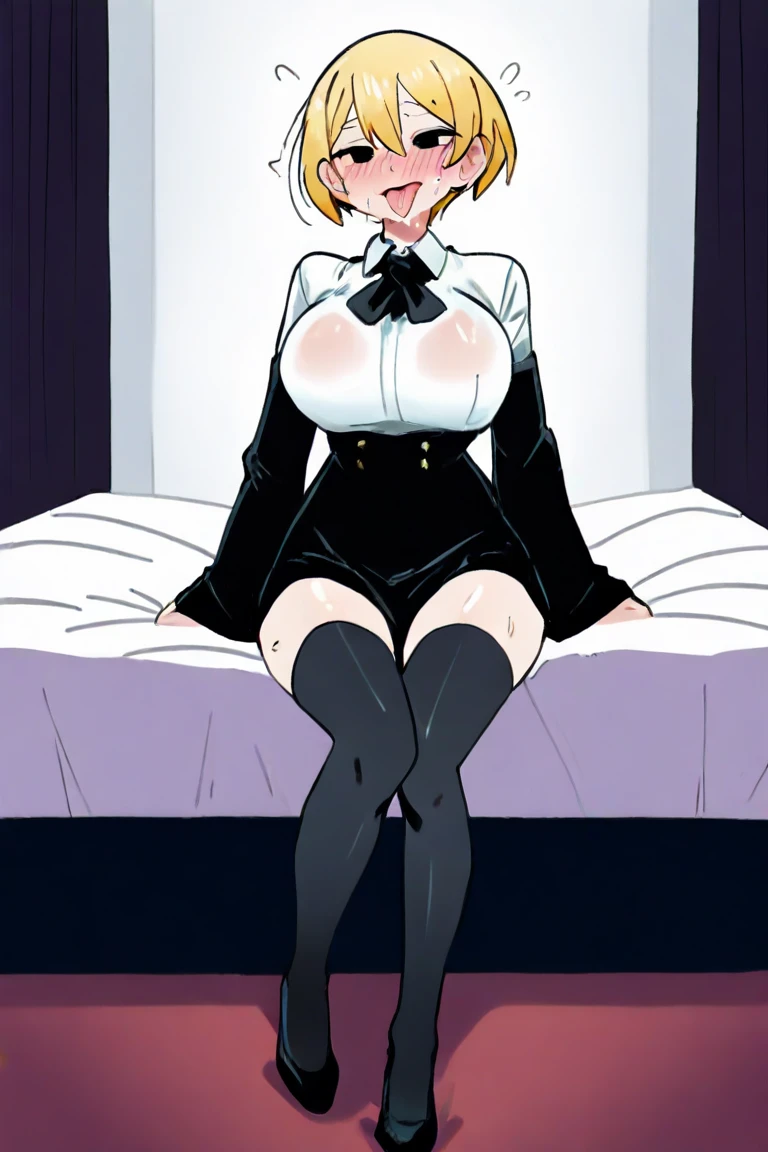 (Night:1.7), Japan, Tokyo, CityView, Before Window,
Sleeping girl, 22 years old, realistic, she is wearing one-piece underwear. She has nice ass, she is wearing pink pajama,
(Black_pantyhose), maid_apron, maid_headdress,
blonde hair, short hair, hair bun,
1 girl, 24yo,mature female,Beautiful Finger,Beautiful long legs,Beautiful body,Beautiful Nose,Beautiful character design, perfect eyes, perfect face,
looking at viewer, in the center of the image,
NSFW,official art,extremely detailed CG unity 8k wallpaper, perfect lighting,Colorful, Bright_Front_face_Lighting,
(masterpiece:1.0),(best_quality:1.0), ultra high res,4K,ultra-detailed,
photography, 8K, HDR, highres, absurdres:1.2, Kodak portra 400, film grain, blurry background, bokeh:1.2, lens flare, (vibrant_color:1.2)
(Beautiful,large_Breasts:1.4), (beautiful_face:1.5),(narrow_waist),