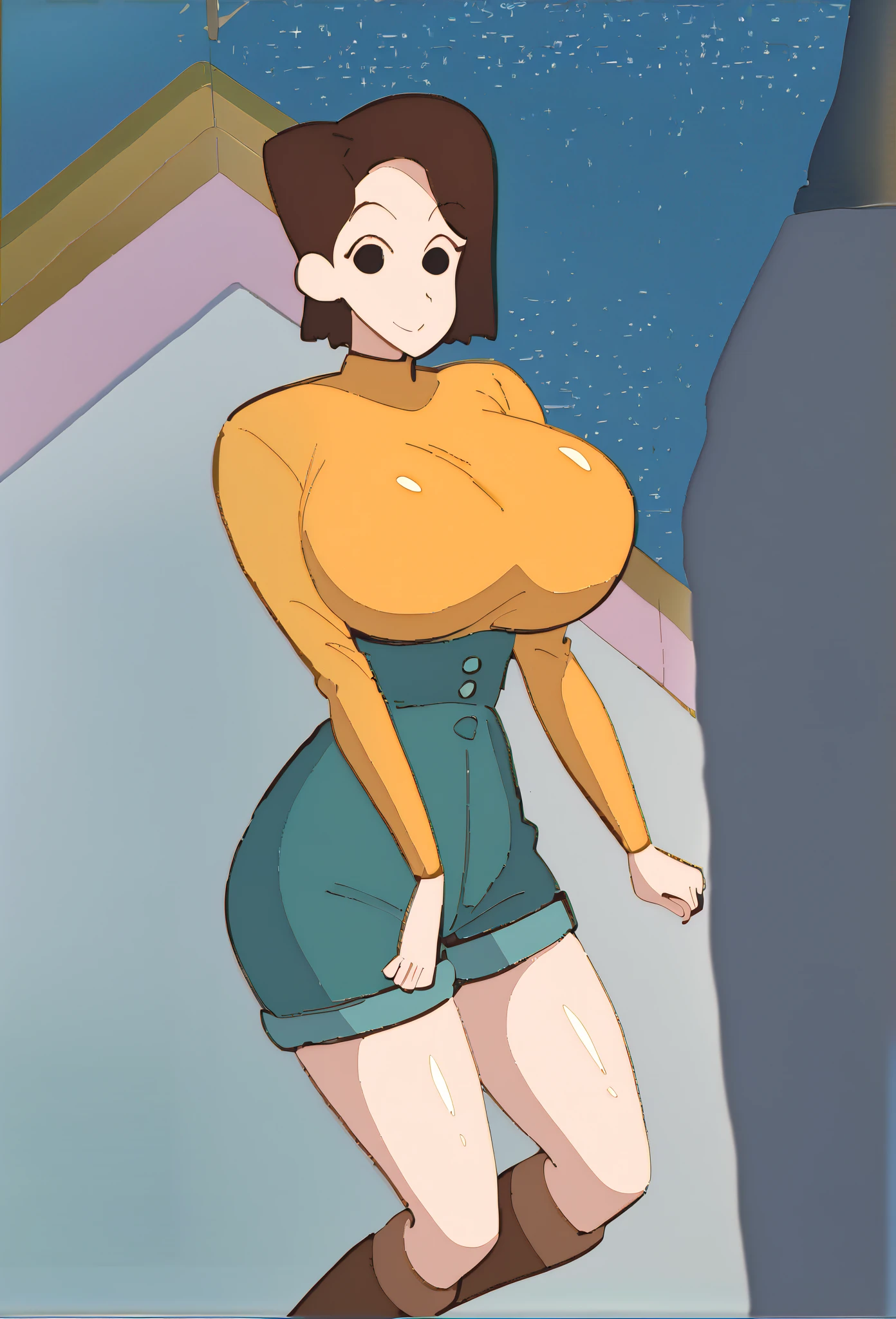 Misae Nohara, (Auntie:1.5), (Mature Woman:1.5), (absurderes, 8K, 4K, masutepiece, hyper extreme detailed:1.2), Best Quality, Perfect Anatomy,Perfect face,High humidity, (Very large breasts:1.7), (Wet:1.2), (Alley:1.3), Graffitied wall, Garbage can, Scattered trash, (Brown eyes:1.2), (Clothing is revealing:1.2), Exposed shoulders, Torn clothes, Are pregnant, Firm breasts, Upturned nipples, (blush:1.2), (Outdoor:1.5), (Out:1.3), (orgasm face:1.4), Sitting, (Masturbating:1.5), Smile, (spread legs:1.3), (spread pussy:1.2), (Sweaty:1.3), (oiled skin:1.3), (Inserting a finger into the female genitalia:1.3), (Crew neck sweater:1.6),