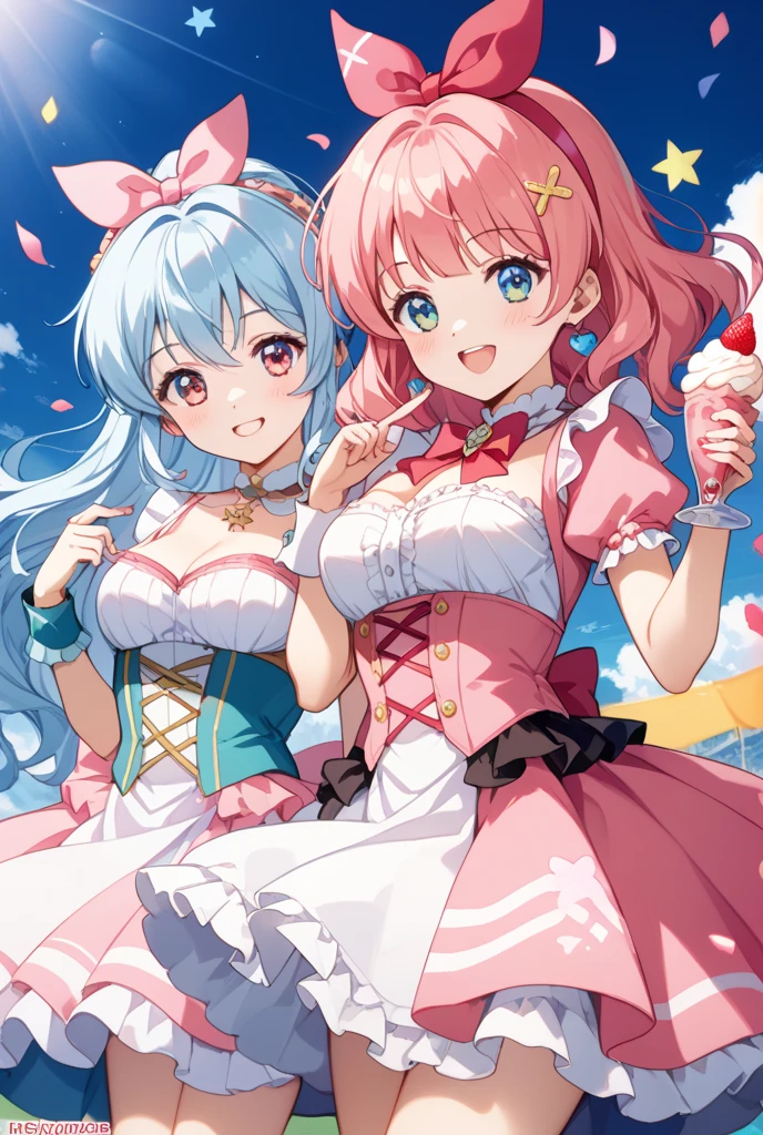 best quality, super fine, 16k, extremely detailed, delicate and dynamic, (2 women and 1 boy:1.4), cute woman,boy, baby face,black hair, pink eyes, A detailed eye, source_anime, high detail, hair ornament,smile, Young features, looking at viewer, (white background:1.3)fluffy hair, Elementary school girls,hair clips, Black Stockings,standing, underwear,teenage girl, belly button, skirt,beautiful illustrations, highest quality, pretty girl,beautiful girl, clear face, pastel colour ,blonde hair, smile, blush, にこやかなsmile, thighs,perfect hands, five fingereet,Two Succubi (symmetrical succubus wings), (ribbon:1.1), tie, Bree, earrings, Suspicious face, alicious smile, Bruises and ugly facial features, young features, fluffy hair, (Open your mouth and laugh), Chiquita, Colossal tits, (Put your hands on your face), Ruffled uniforms, hair clips, (Ridicule:1.1), looking-down, Angle from behind, respected by women, (upward looking gaze:1.2), (hearts symbol:1.5), (lump of heart:1.5), (heart effect:1.5), (heart mark:1.5), demon tail, Devil's Taiuccubus, (super Colossal tits:1.3), (heart tattoo:1.3), Yodare, Devil's Tail, Chest Alignment, Girl Sandwich face sandwich (confused and blushing,kawaii facepose your ahegao), hug each other, catch them, そしてサンドイッチを作ってサンドイッチにhug each otherポーズ, (burying boy's face in cleavage:1.3), sandwich from front and back, Sullen expression 4p, boy looking away