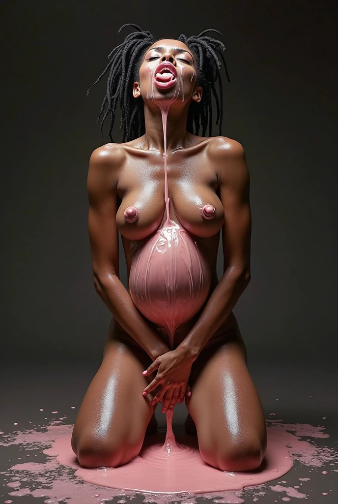 slave girl in slavery, very cute pregnant brazil very dark skin woman has traveled back in time and looks like a cute ten-year-old girl, very veiny breasts, cum flows out of wet pussy, baby face, baby faced pregnant women, veiny tits, open pussy, pumped veins, nine months pregnant, the picture shows one naked anorexic brazil woman with a zombie-like appearance, Under heavy drugs, Serious mental illness written on her face, Showing her pussy, Skinny body, big pumped veins on her neck legs and hands, Sad, Sprayed with man's sperm on pussy, Less than four percent subcutaneous fat, Beautiful open pussy, Realistic pussy, Post-apocalyptic world, Shines on the pussy, Only one woman in the picture, Ugly environment, Ugly scenery, Abandoned well-equipped operating theater circa 1920, Ruined room, Woman looking at camera, Woman in center of picture, Realistic, Spread legs, Beautifull wet pussy, Extra thin legs