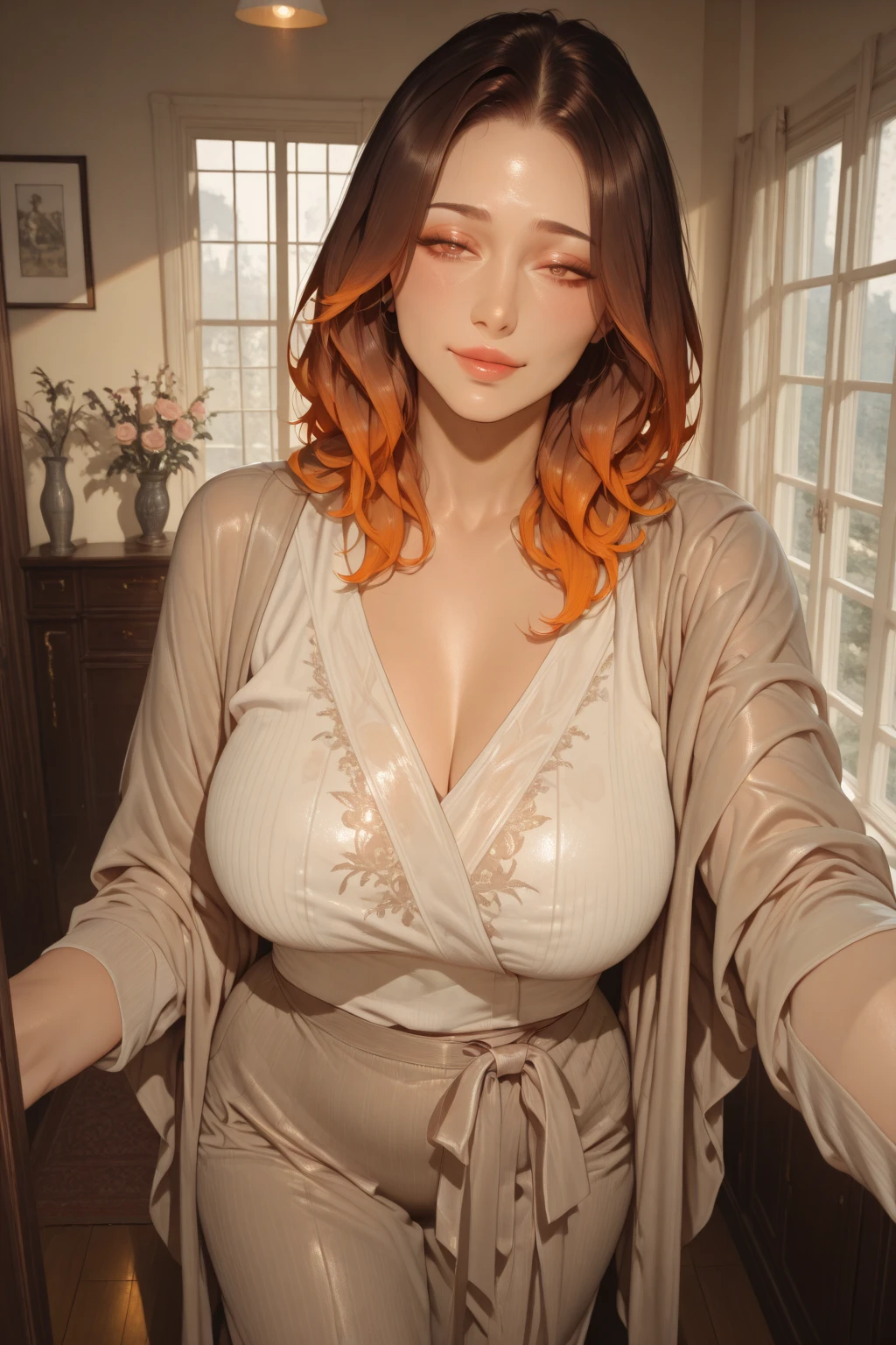 (masterpiece, best quality), 1girl, Strawberry Blonde Balayage Retro Finger Waves, Size C breasts, <lora:BearCostume:1> bear costume