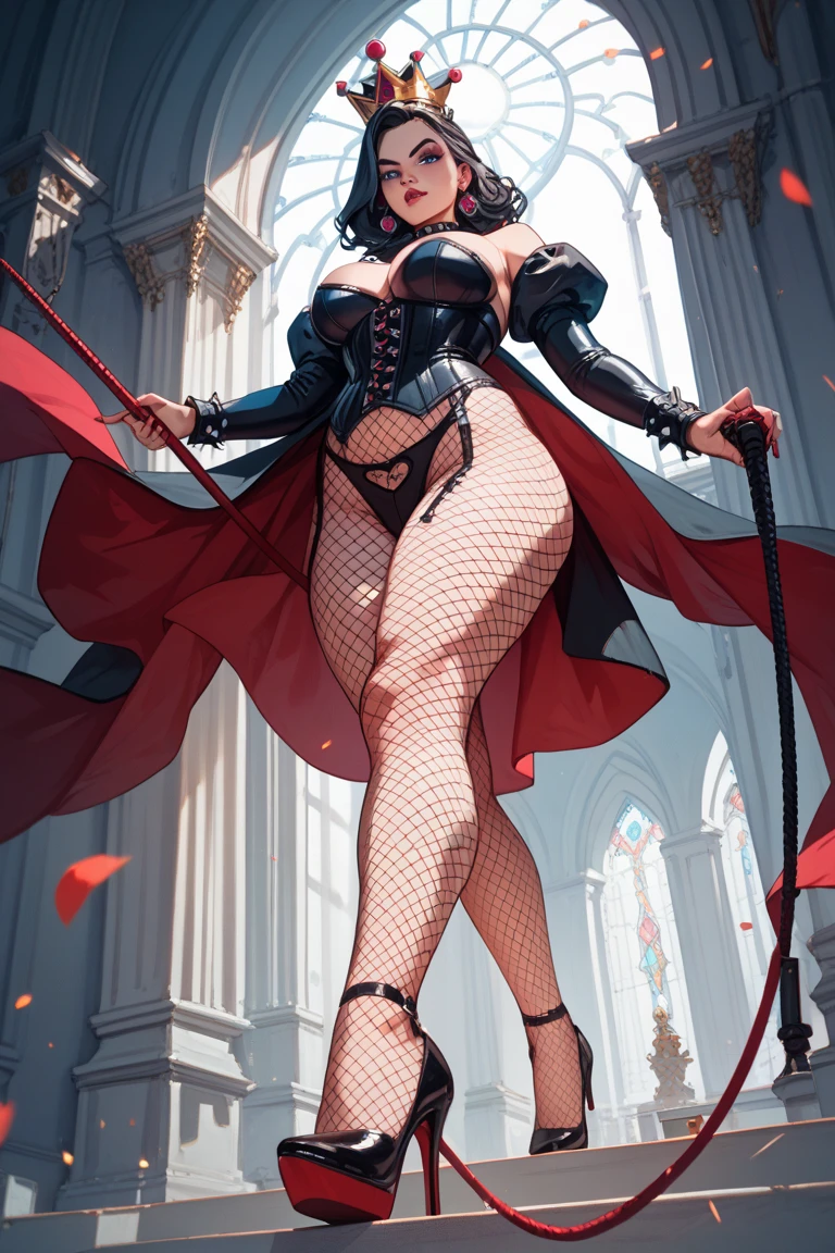 beautiful detailed background, octane render, 8k, best quality, masterpiece, illustration, extremely delicate and beautiful, detailed,extremely detailed,CG,unity,wallpaper,Amazing, fine detail, realistic art: 1.2 ,masterpiece, best quality, official art, extremely detailed CG unity 8k wallpaper,1girl, (((long black straight hair,))), dark knight,red eyes,beautiful face, upper body,(black Armor and red robe,) looking at view, realistic photo,Evil laugh,
(hiqcgbody) ,perfect female figure,earring,narrow waist, (looking at view), alluring,prestige,(fire,indoor,ruins)