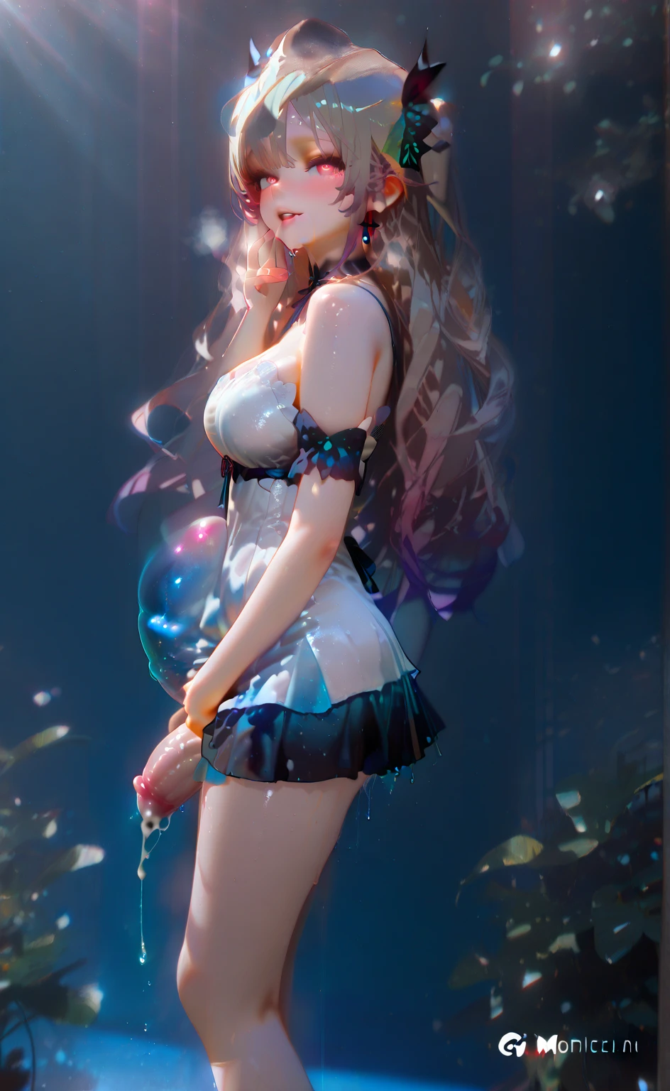 ((Beautiful)), (Best Quality, Super Detail), High Resolution Official Art, [(White Background: 1.45): :5], (Transparent Background: 1.3), Cinematic Lighting, (Girls), Animal Ears, (big breasts:1.3),Clover Plant, Snow and Ice Underwater, Butterfly, (Jar: 1.15), (Girl in the Jar: 1.4), Clear Face, Beautiful Scene, Shinkai Makoto Style, V-Ray, Ultra High Detail, Ultra High Quality, High Resolution Art Station Trend, 8K Close-up, Volume Light Effect.
