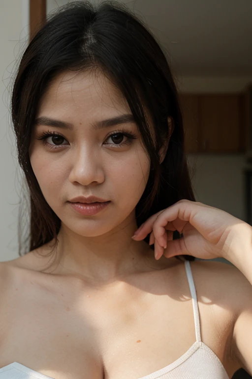 beautiful malaysian woman, tiny, adorable, lying on her back on table, bowing, spreading legs, missionary pose, man penis inserting her small vagina, standing sex, kitchen, night, shy, pov view, nude, naked, fit shape, small cleavage, pale skin, sweaty, real detailed, realistic, hd