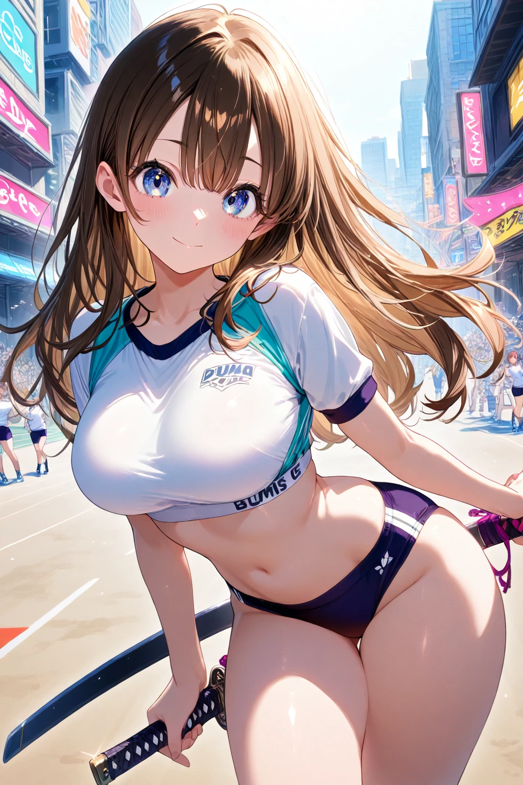 hiten kei style, claude monet, oil painting, (masterpiece, top quality, race queen, street lamp, park, outdoors, solo, detailed nipples, best quality, pendant necklace, official art, beautiful and aesthetic:1.2), (1girl), extreme detailed, colorful, highest detailed, arm band, orange hair, standing, official art, bangs, unity 8k wallpaper, ultra detailed, sports car, beautiful and aesthetic, beautiful, masterpiece, best quality, glitter drawing, necklace, aqua eyes, topless, nipples, stomach, sleeveless, bare shoulder, race queen skirt, visor hat, smiling, medium breasts, huge nipples, outdoors, rib bones, low ponytail, gold bracelet, umbrella, open mouth, laughing, orange hair, navel, slim body