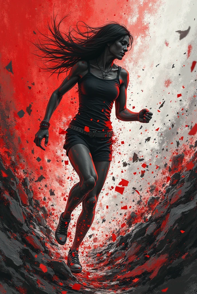 (( a black and white and red watercolor art: 1.5)) a watercolor portrait of woman throwing javelin in the Olympics, a woman, dynamic hair color, dynamic hair style, (most beautiful face: 1.3), (ultra detailed face: 1.4), ((holding javelin ready to throw: 1.5)),   ((wearing athletic shirt, pants and sneakers: 1.2)), ibrant, Ultra-high resolution, High Contrast, (masterpiece:1.5), highest quality, Best aesthetics), best details, best quality, highres, 16k, [ultra detailed], masterpiece, best quality, (extremely detailed), Cinematic Hollywood Film, watercolor
