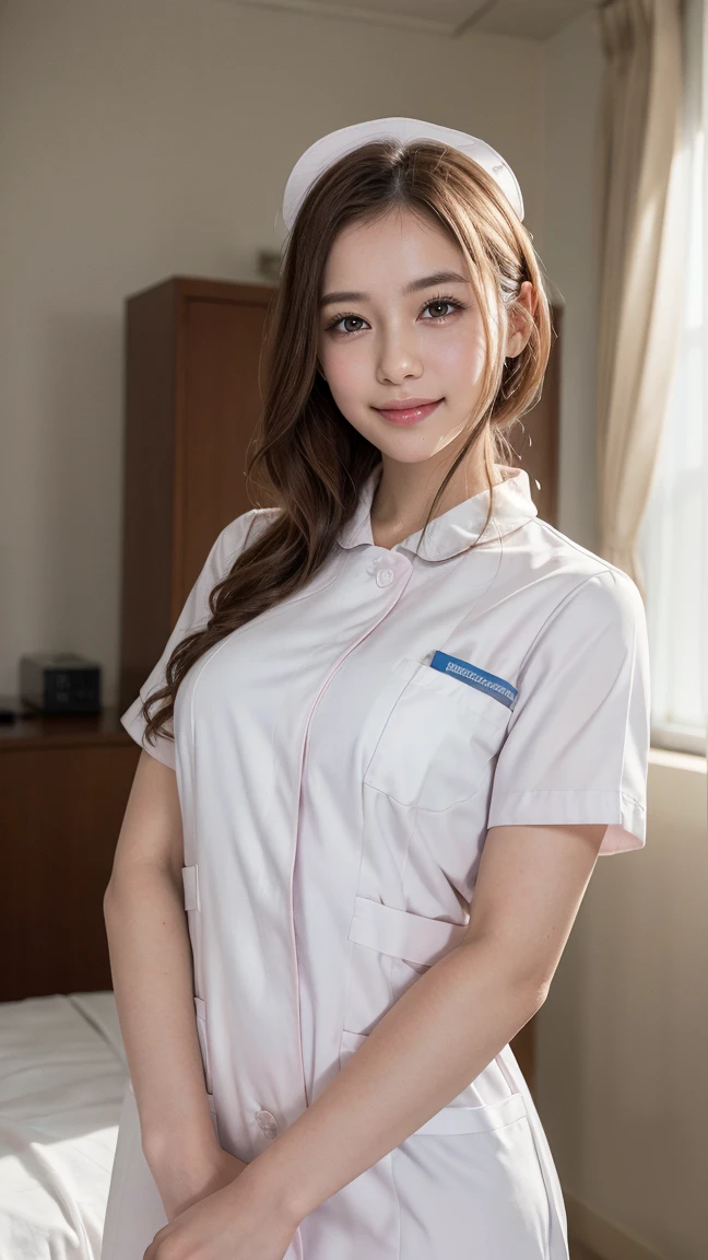 hightquality、masterpiece、ultra res、a beauty girl、cute girl face、hospitals、nurse、Wearing nurse clothes、full bodyesbian、Famous actresses of Japan、very beautif、A sexy
