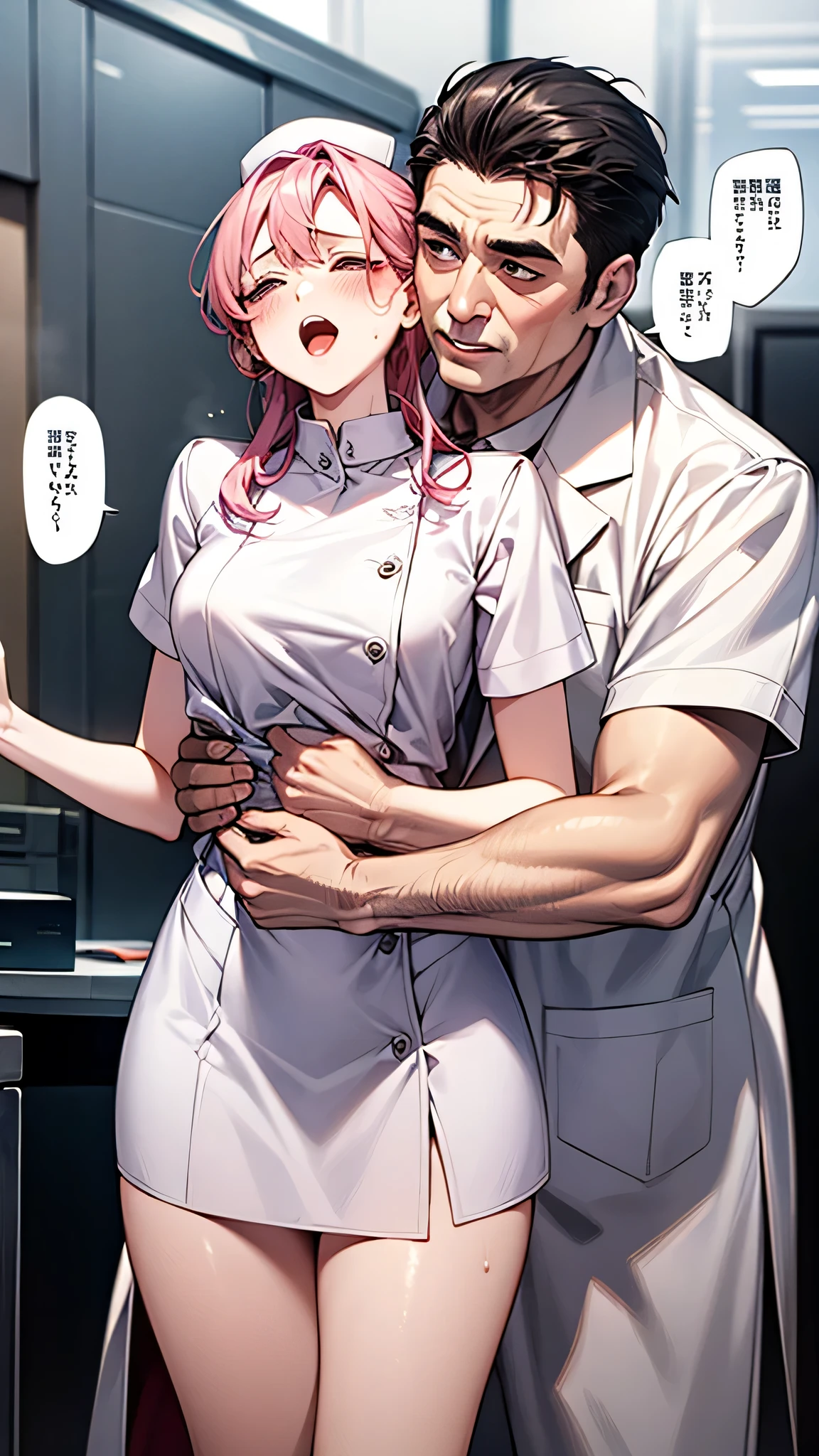 (Highest quality, High resolution), One person, (Self:1.8), futanari, (fellatio:1.5), girl, (bukkake:1.8), Large Breasts, (ahegao), Browsing Caution, Highly detailed background, makima, makimacm44, ringed yellow eyes, red long hair, bangs, white shirt, sidelocks, black pants, braided ponytail, black necktie, Red Hair, To the camera, Sitting, Bend your waist forward, To the camera足を向ける, (Obedient:1.1), Roll up your skirt, (Big penis:1.3), Testis, futanari, (Makima:1.2), Detailed skin texture, (close:1.2), Two eagles, power,