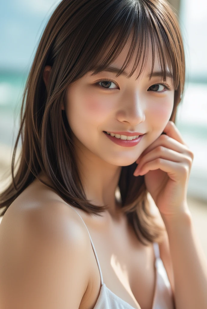 (masutepiece:1.3), (8K, Photorealistic, Raw photo, Best Quality: 1.4), Japanese, (1girl in), Beautiful face, (Realistic face), (Black hair), Beautiful hairstyle, Realistic eyes, Beautiful detailed eyes, (Realistic skin), Beautiful skin, Attractive, 超A high resolution, A hyper-realistic, Highly detailed, Golden ratio,. (3 Gills:1.5), (Sony Alpha 1, 50.1 megapixel full-frame CMOS sensor, 8K video recording function), (telephoto lens), (Realistic),(8K, 超A high resolution, Best Quality, masutepiece:1.2),Ultra-detailed,beautifull detailed face, FULL ANATOMY,(Beautiful detailed eyes:1.3),Smile,extremely delicate and beautiful, Extremely detailed, nffsw, Unity, 8K Wallpaper, amazing, finely detail, Ultra-detailed, High resolution, Extremely detailed, extremely detailed eye and face,Wet, ((Luxury Hotels:1.1)),((Colorful micro bikini:1.1)), [Ponytail],(huge-breasted, cleavage:1.3),