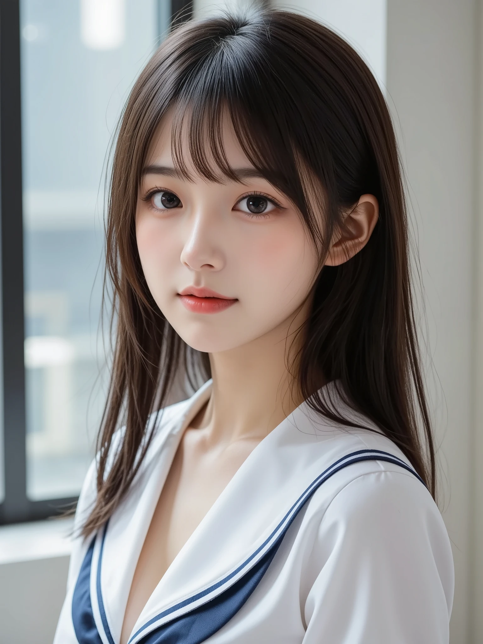 A slight smil,NSFW,(cammel toe),(Best Quality:1.2), female dog,(Female genitals:1.1),in 8K, Raw photo, (Brown eyes :1.1), full body Esbian,Beautiful sexual woman, Best Quality, Raw photo, unbelievable Ridiculous,Pretty Face, (a sailor suit:1.2), , Shirt, face lights, Dynamic lighting, Cinematic lighting, highest details, ighly detailed, ultra-detailliert, finely detail, ighly detailedな目と顔