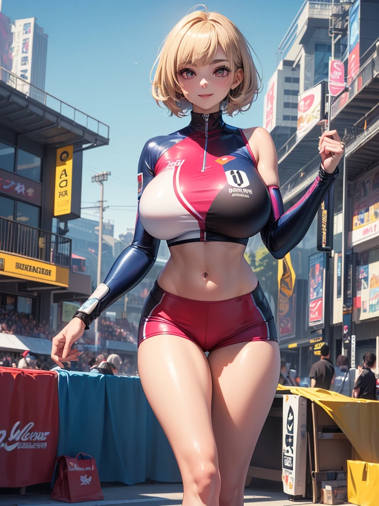 best quality, high quality, masterpiece, detailed, high resolution, ultra detailed, 4k, (Super beautiful), (beauitful face:1.5), (A detailed face:1.5), (A detailed eye:1.1), (Detailed lips:1.1), (Detailed nose:1.1), A queen, (Beautiful Russians), (a blond), (sparkling blue eyes), (gigantic breasts:1.7), wet skin, shiny skin, (Doing figure skating), (anatomically correct movements:1.1), (White costume:1.3), lace panties, (Rare body paint decorated with intricate patterns inspired by international art and culture:1.4), (Bare legs:1.1), bashful, happy, (skating rink with spectators). the kiss
