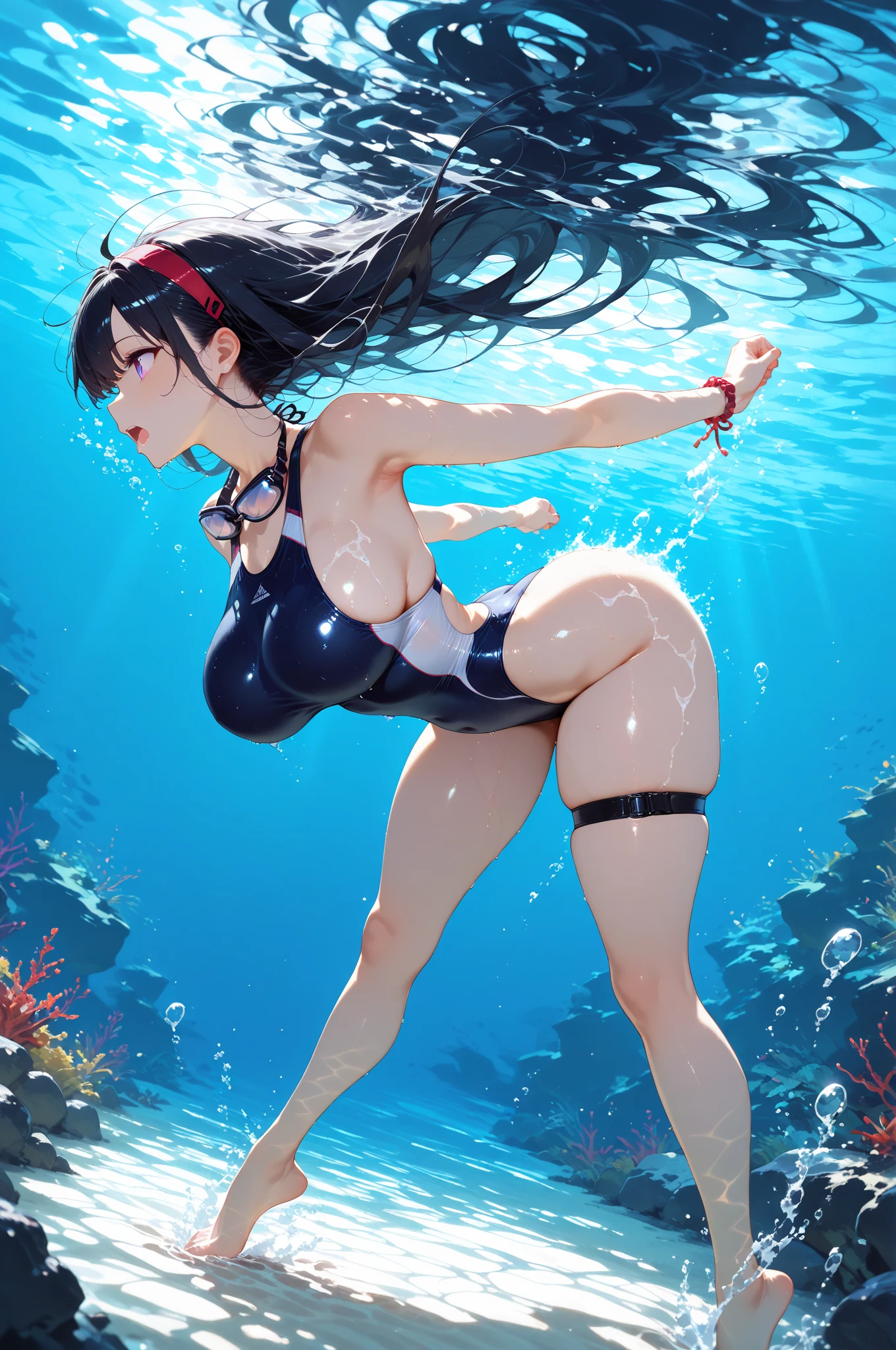 Ultra HD、Ultra high definition、Noise Reduction、perfection、Image quality adjustment、balance、girl、The cutest in the world、Quite lewd、scuba diving、Diving Suits、Camel Toe、Giant tit、Nipple Puffs、Cleavage、Plump、Super big breasts、Super big butt、Bubble butt、、Ocean、fish、南のOcean