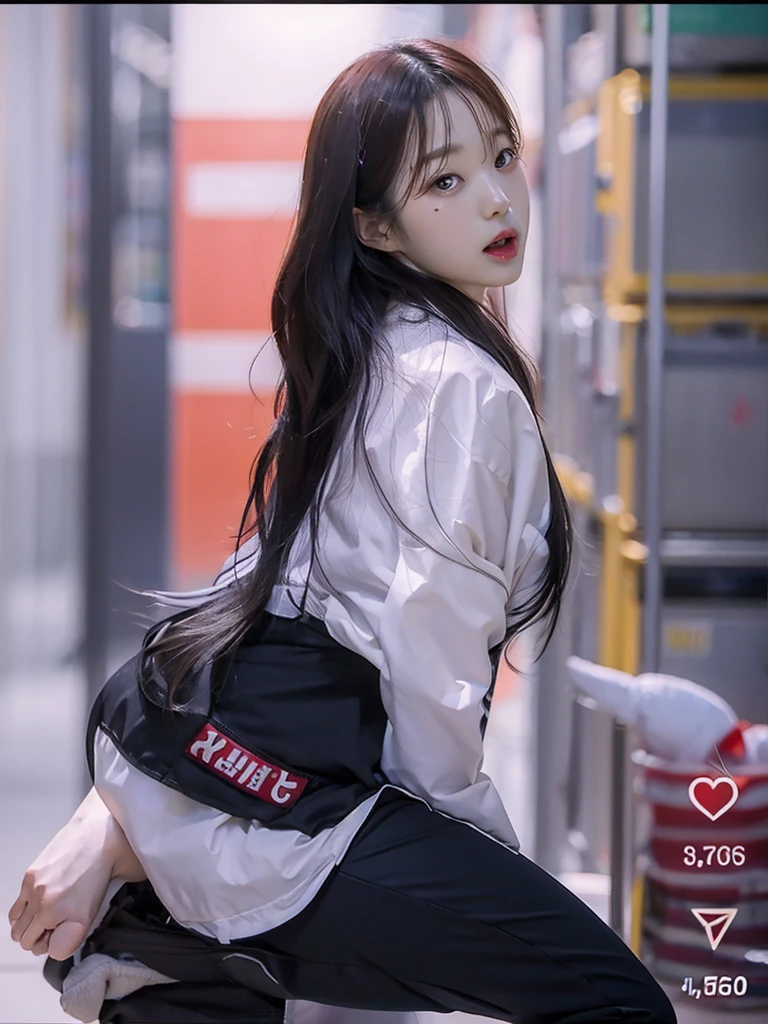 Nurse，Nurse服，Hospital，cute，，beauty，sexly, Long white stockings,，whole body, Touch your ass with your hand.